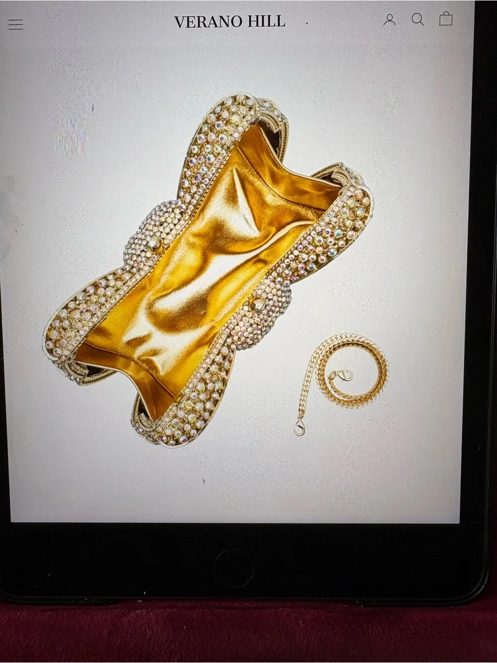Verano Hill Crystal Bow Phone Case – Iridescent Gold BNNT